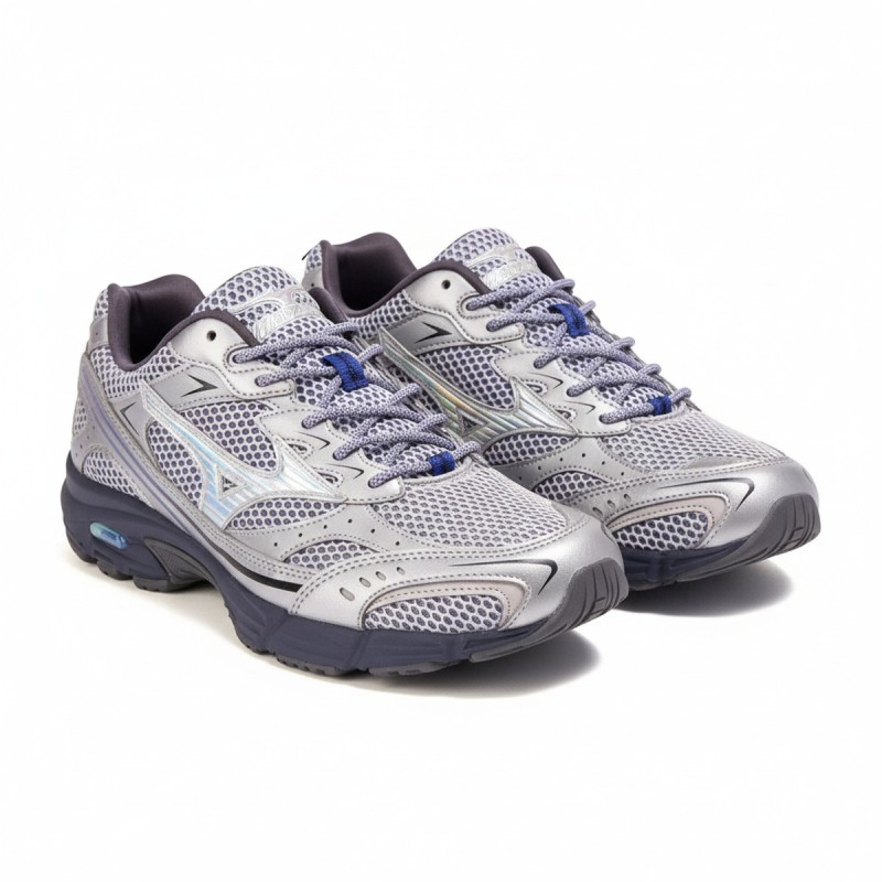 Mizuno Mesh Athletic Running Shoes Silver Grey