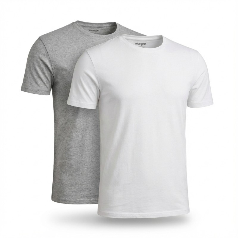 Wrangler Classic Crew Neck Tee Grey Melange