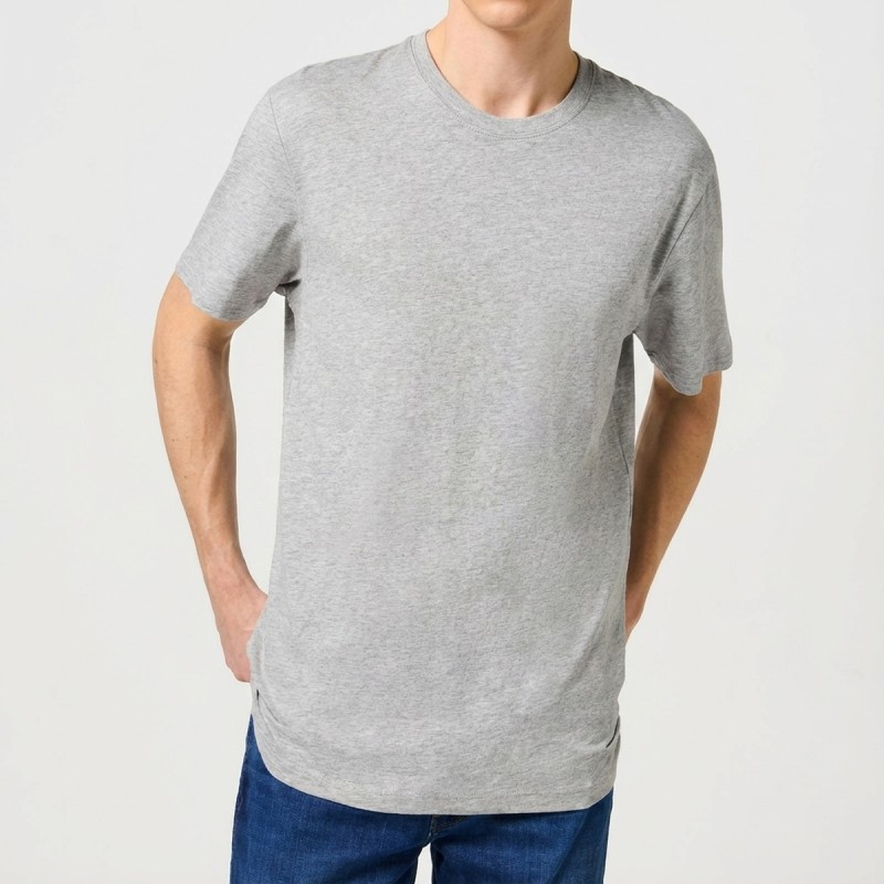Wrangler Classic Crew Neck Tee Grey Melange