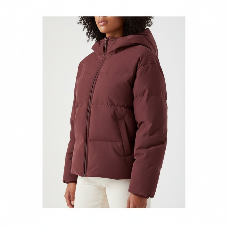 Wrangler Fur Trim Puffer Coat Camel