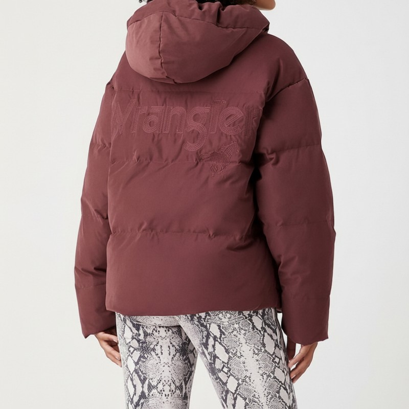 Wrangler Fur Trim Puffer Coat Camel