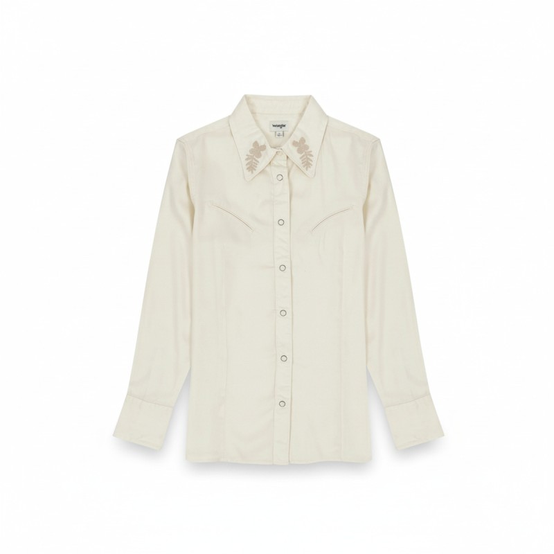Wrangler Embroidered Western Blouse Worn White