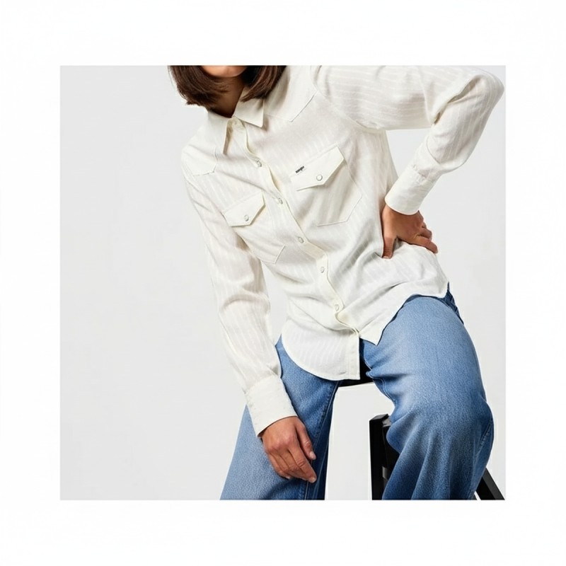 Wrangler Classic Western Shirt Worn White