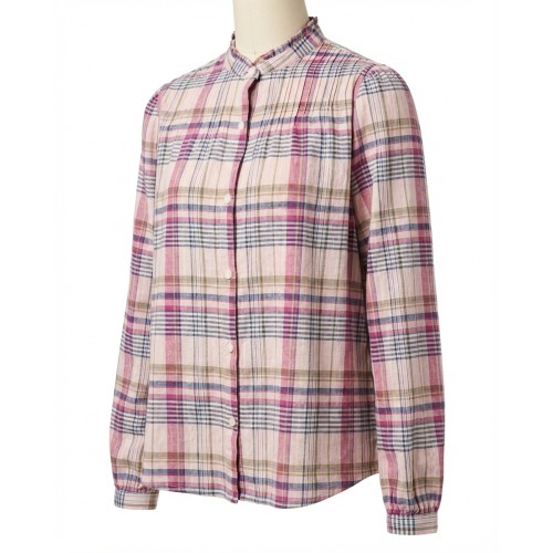 Wrangler Pintuck Plaid Blouse Violet