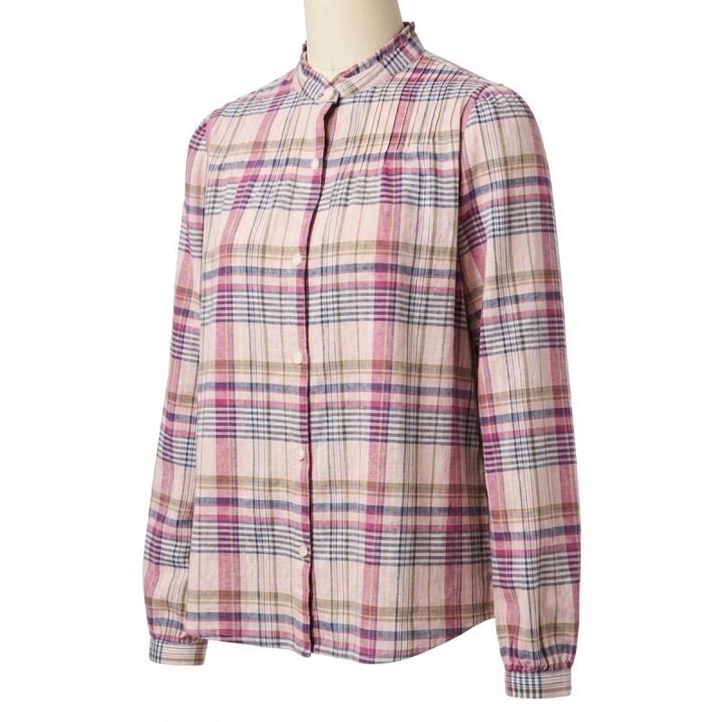 Wrangler Pintuck Plaid Blouse Violet
