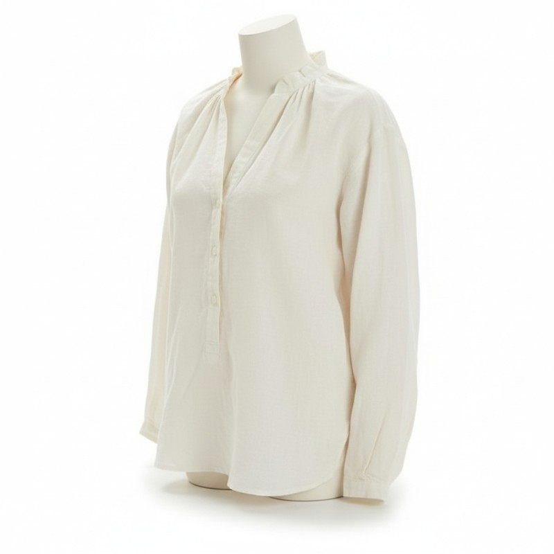 Wrangler Poet Sleeve Cotton Blouse White