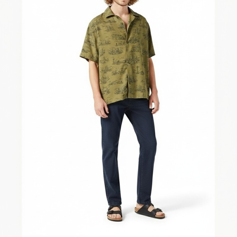 Wrangler River Cloudy Skies Straight Jeans Navy