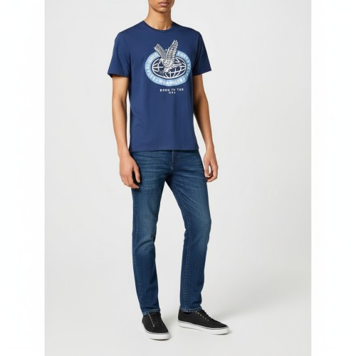 Wrangler Eagle Globe Navy T-Shirt