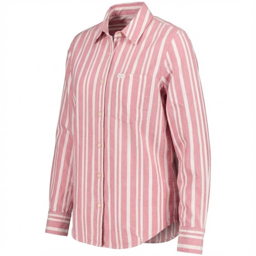 Wrangler Striped Button-Up Shirt Pink