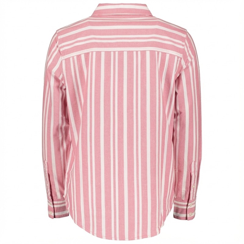 Wrangler Striped Button-Up Shirt Pink