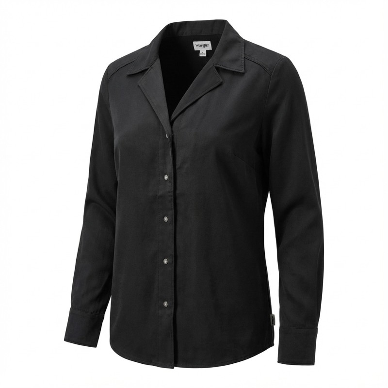 Wrangler Professional Button-Up Blouse Black