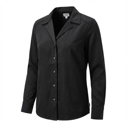 Wrangler Professional Button-Up Blouse Black