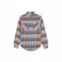 Wrangler Madras Plaid Western Shirt Blue