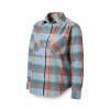 Wrangler Madras Plaid Western Shirt Blue