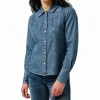 Wrangler Exag Yoke Denim Shirt Faded Blue