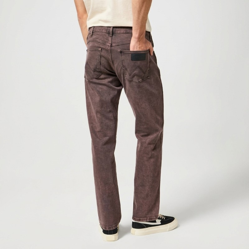 Wrangler Frontier Burgundy Straight Jeans