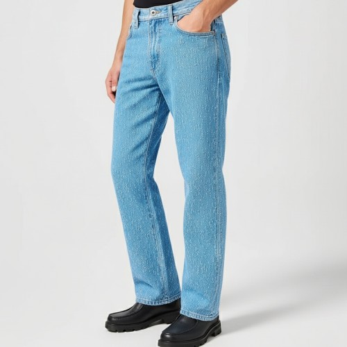 Wrangler Relaxed Straight Denim Jeans Blue
