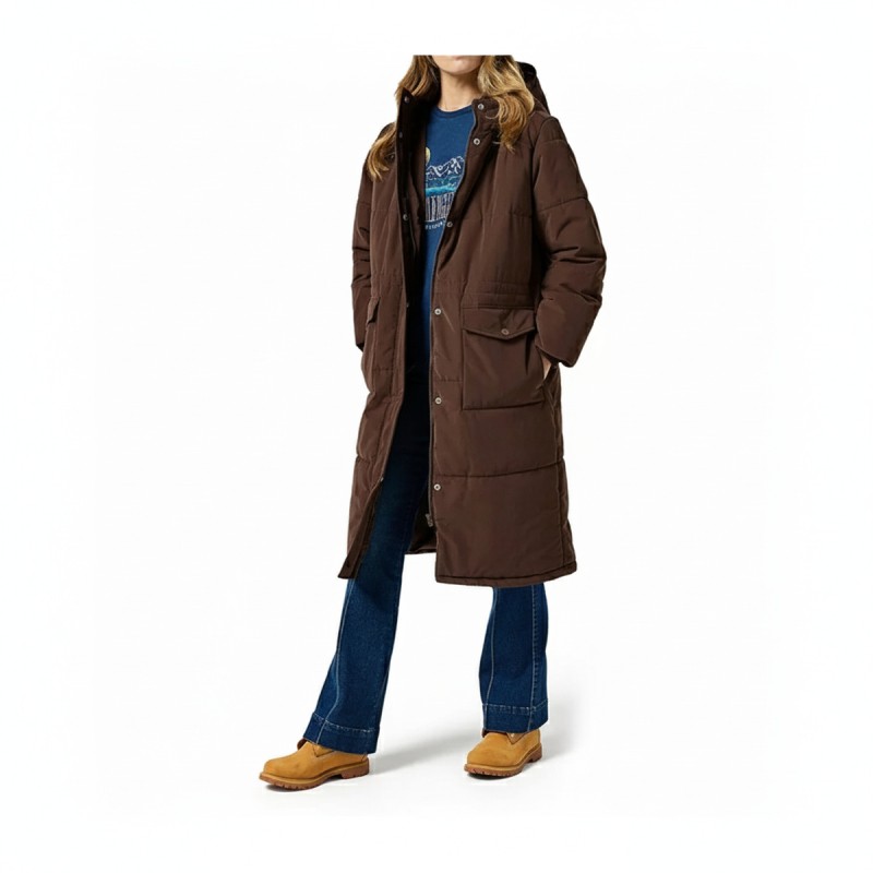 Wrangler Oversized Puffer Coat Mole Brown