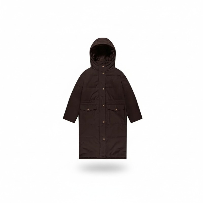 Wrangler Oversized Puffer Coat Mole Brown