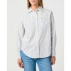 Wrangler Striped Button-Up Shirt Niagara Mist