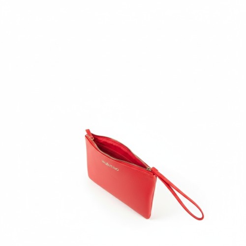 Mario Valentino Red Leather Wristlet Pouch