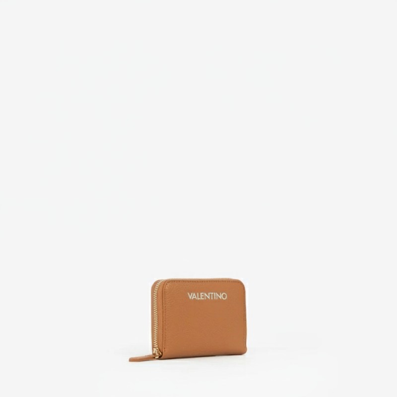 Mario Valentino Compact Zip Wallet Tan