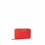 Mario Valentino Red Saffiano Zip Wallet