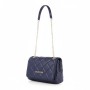 Mario Valentino Quilted Chain Shoulder Bag Navy
