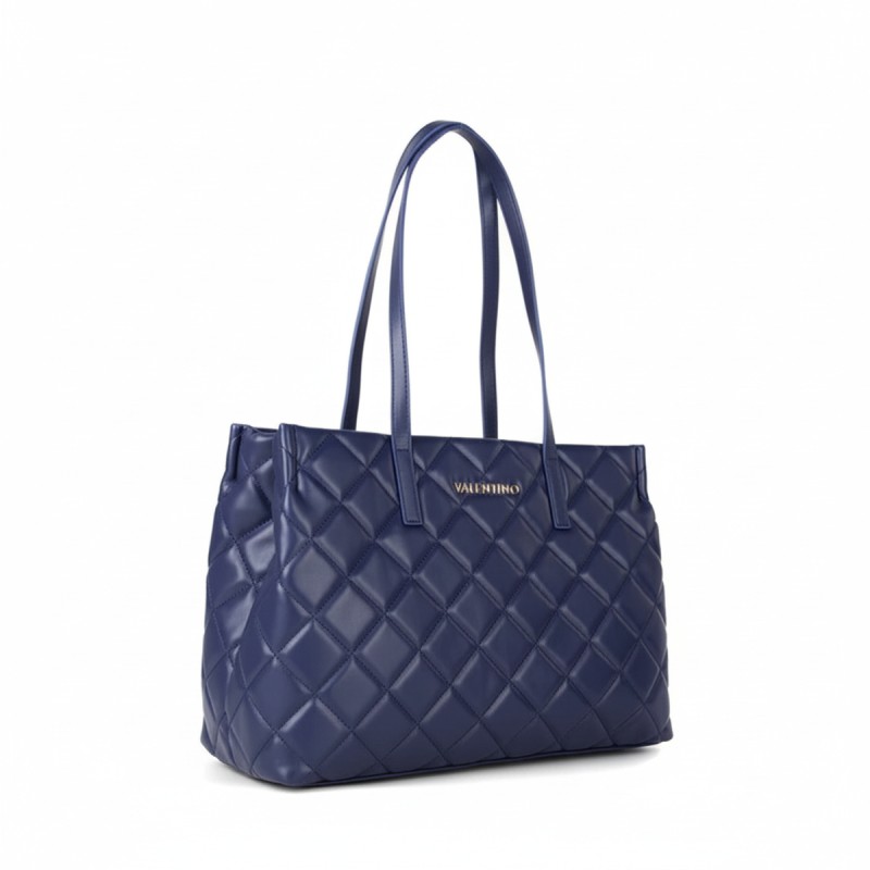 Mario Valentino Quilted Shoulder Bag Navy Blue