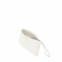 Mario Valentino White Leather Wristlet Pouch