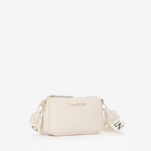 Mario Valentino Quilted Crossbody Bag Cream