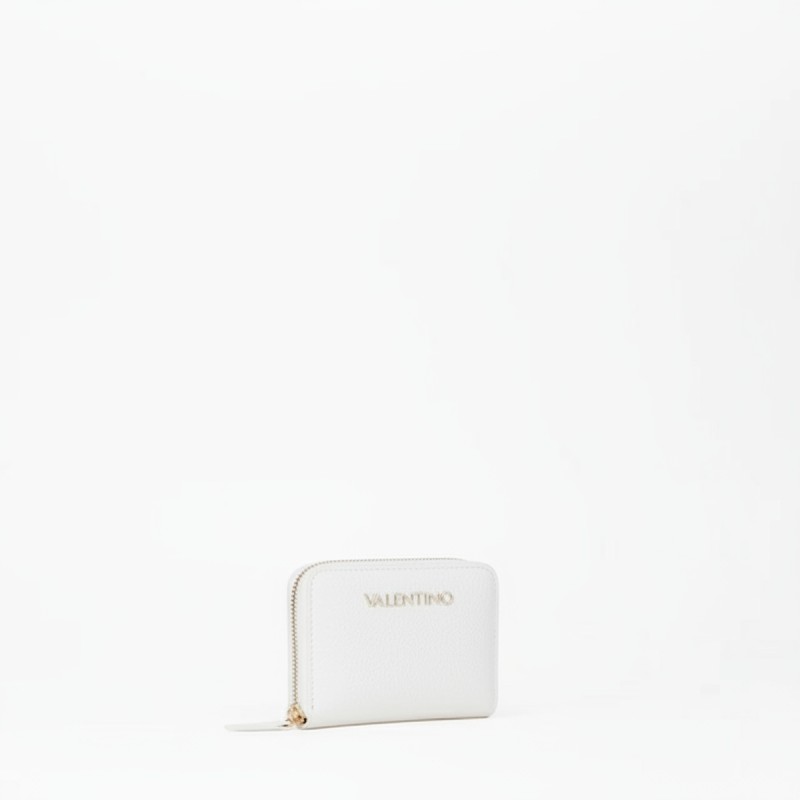 Mario Valentino White Leather Zip Wallet