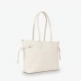 Mario Valentino Cream Leather Tote Bag