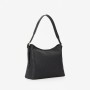 Mario Valentino Embossed Logo Shoulder Bag Black