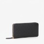Mario Valentino Embossed Logo Zip Wallet Black