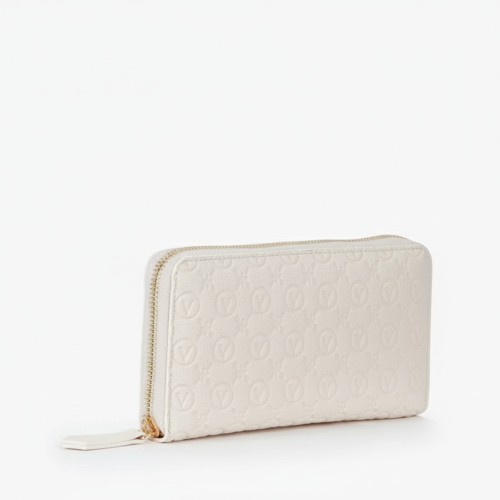 Mario Valentino Embossed Logo Wallet White