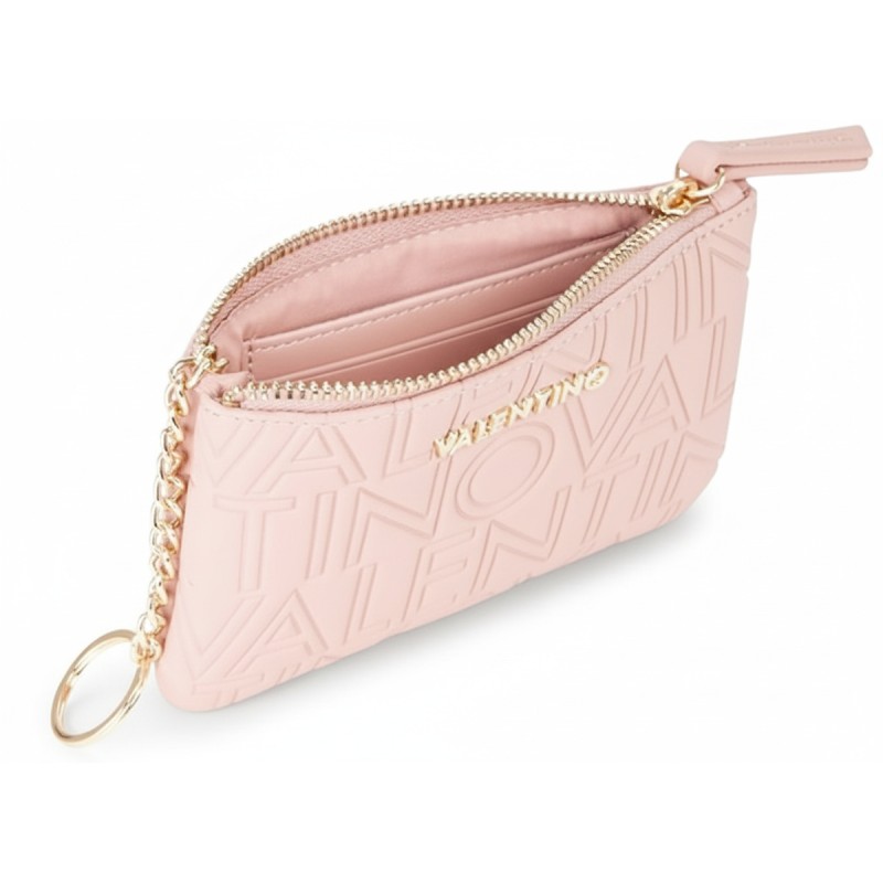 Mario Valentino Embossed Logo Coin Purse Pink