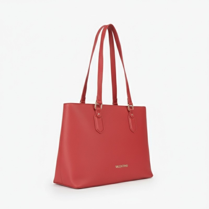 Mario Valentino Red Leather Tote Bag