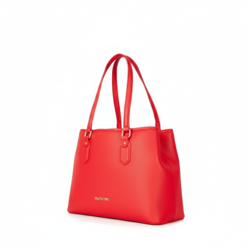 Mario Valentino Red Leather Tote Bag