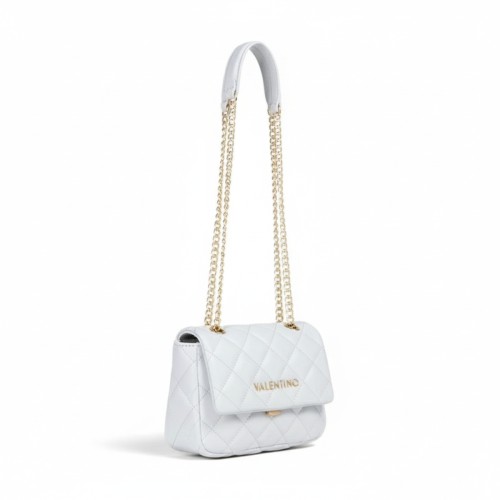 Mario Valentino White Quilted Chain Shoulder Bag