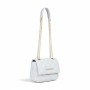 Mario Valentino White Quilted Chain Shoulder Bag