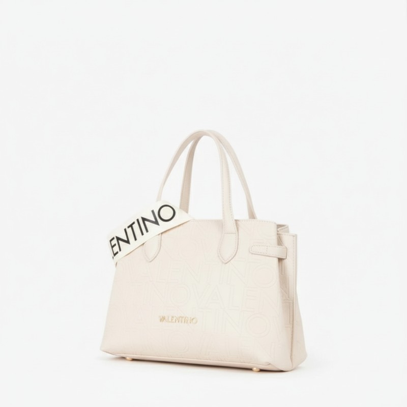 Mario Valentino Beige Leather Handbag Tote