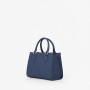 Mario Valentino Embossed Logo Handbag Navy Blue