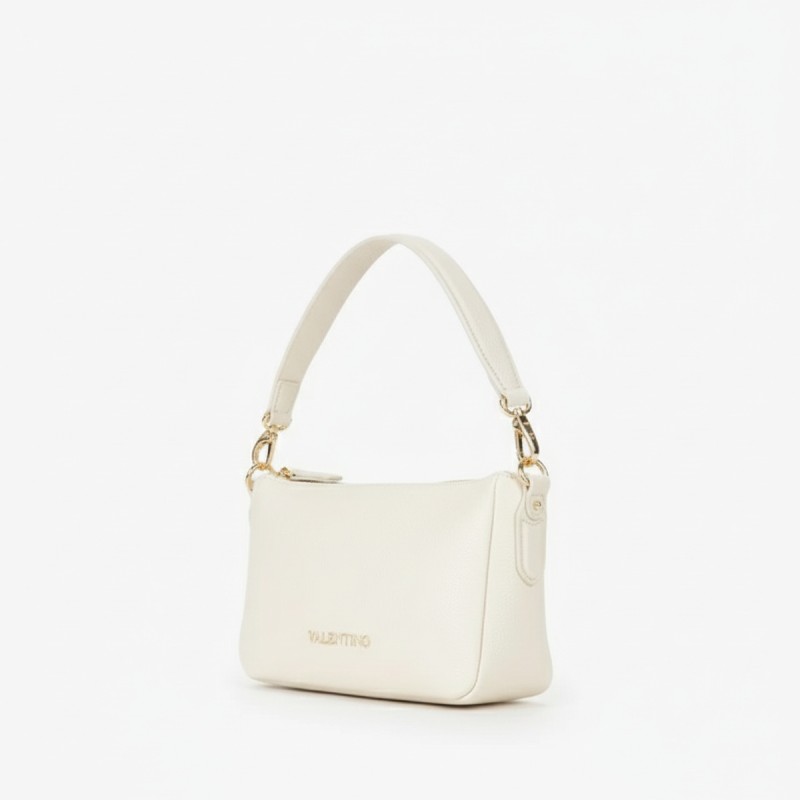 Mario Valentino Cream Leather Shoulder Bag