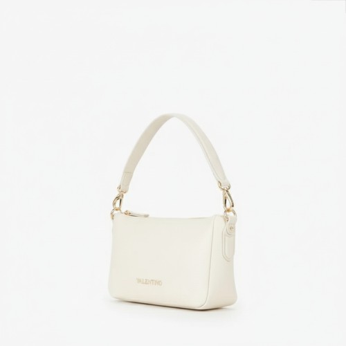 Mario Valentino Cream Leather Shoulder Bag