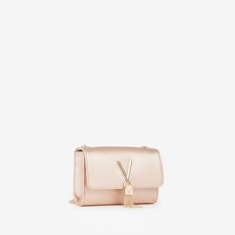 Mario Valentino Chain Crossbody Bag Rose Gold