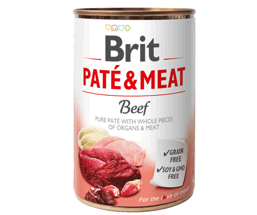 BRIT Paté & Meat with Beef - wet dog food - 400g